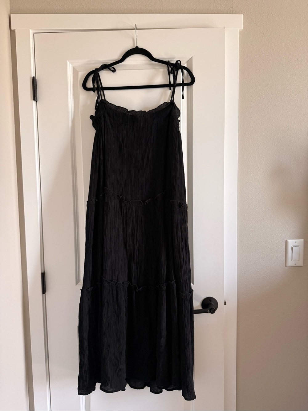 Talulah Black Maxi Dress with Tie Straps